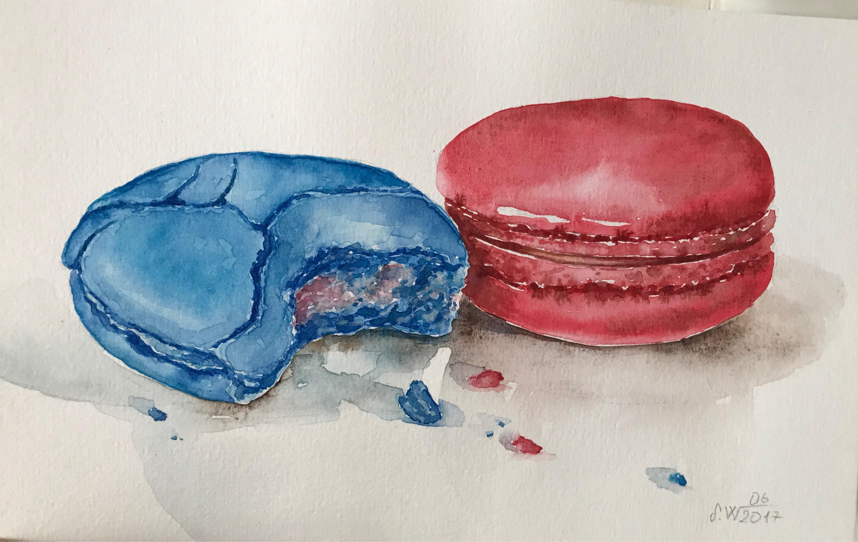 Macarons watercolor paintingkitchen decorfood Etsy