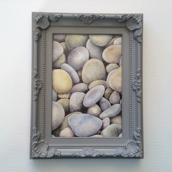 original-watercolor-painting-of-stones-watercolor-original-etsy