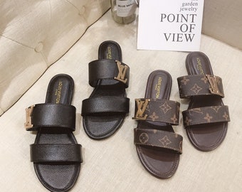chanel flat slides