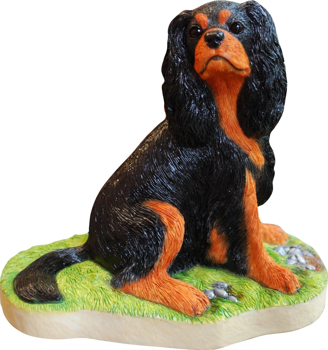 Black & Tan Cavalier King Charles Spaniel Figurine. A Quality Sculpture ...