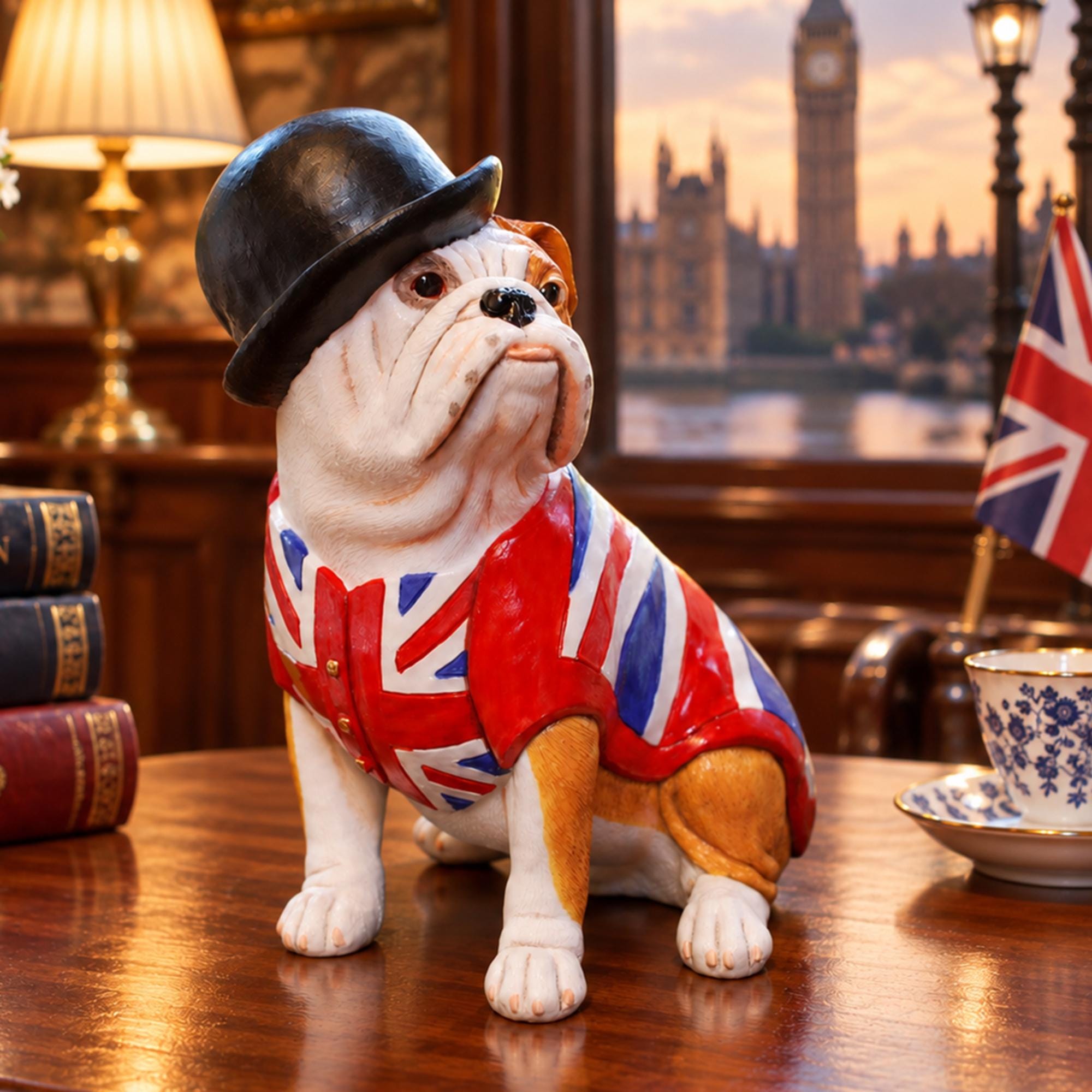 Bulldog Figurine Union Jack - Etsy