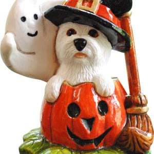 Halloween Westie with Friend Figurine Ornament