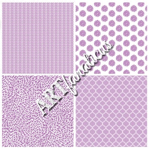 Lavender digital papers RADIANT ORCHID PANTONE backgrounds, geometric designs, bokeh, floral, spring color for scrapbooking, photographers image 3