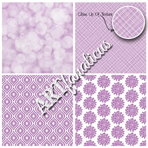 Lavender digital papers RADIANT ORCHID PANTONE backgrounds, geometric designs, bokeh, floral, spring color for scrapbooking, photographers image 2