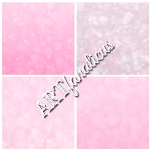 Bokeh digital papers PINK BOKEH pink background featuring bokeh for scrapbookers, photography marketing materials, invitations, albums image 4
