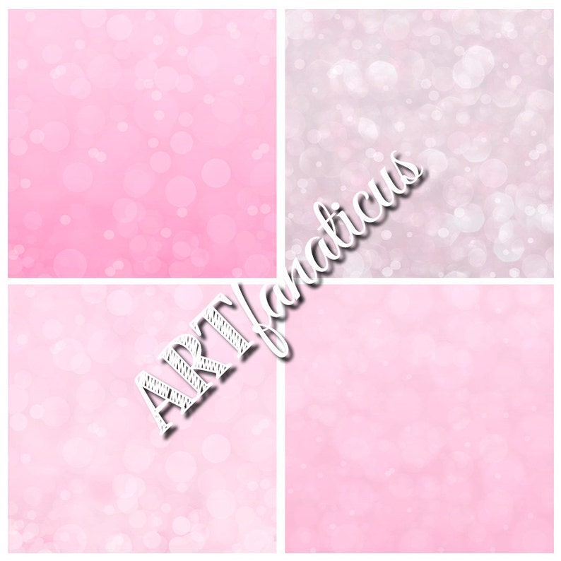 Bokeh digital papers PINK BOKEH pink background featuring bokeh for scrapbookers, photography marketing materials, invitations, albums image 4