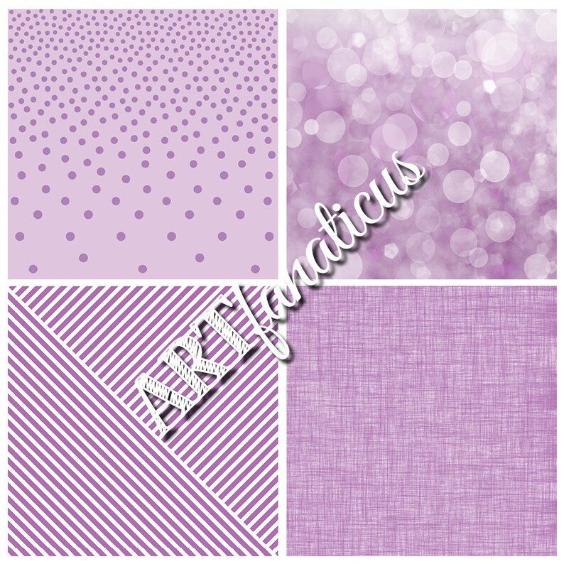 Lavender digital papers RADIANT ORCHID PANTONE backgrounds, geometric designs, bokeh, floral, spring color for scrapbooking, photographers image 4
