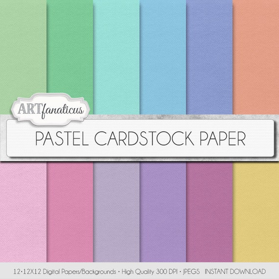 Pastel Papers pastel CARDSTOCK Paper Pastel Colored Paper With Cardstock  Texture Great for Backgrounds, Scrapbooking, Blogs and More (Instant  Download) 