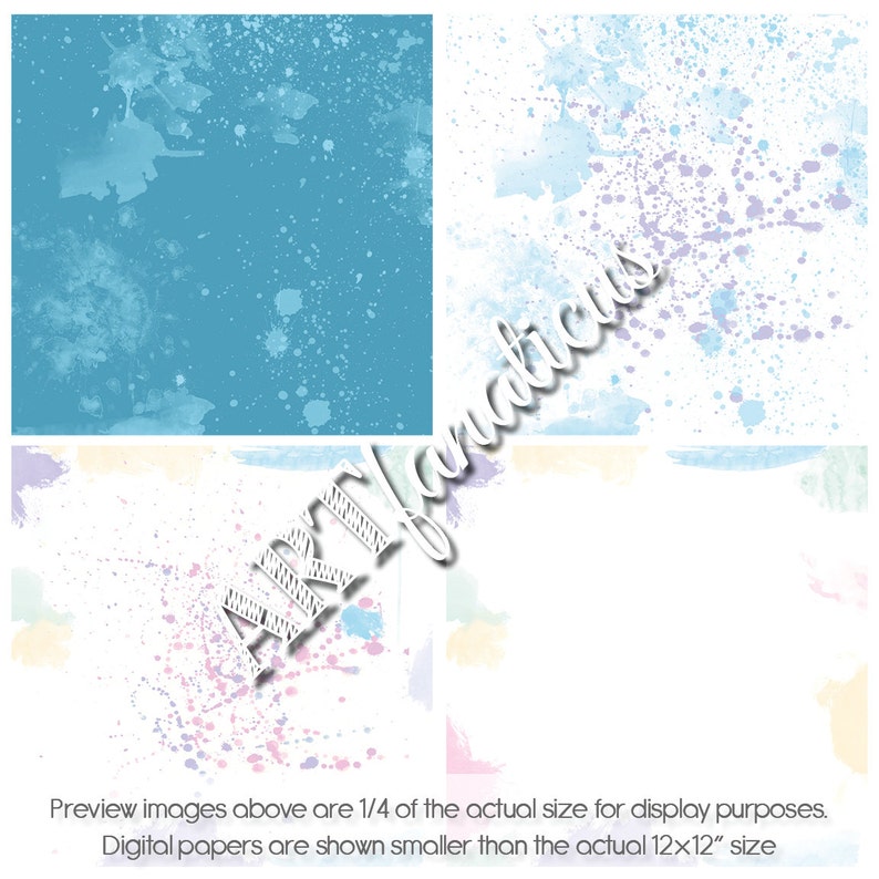 Watercolor Papers pastel WATERCOLOR Splatter Etsy