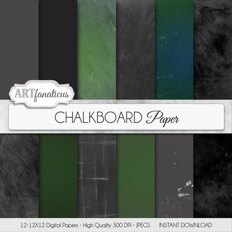 Chalkboard Papers chalkboard Gray Slate Chalkboard, Black & Green