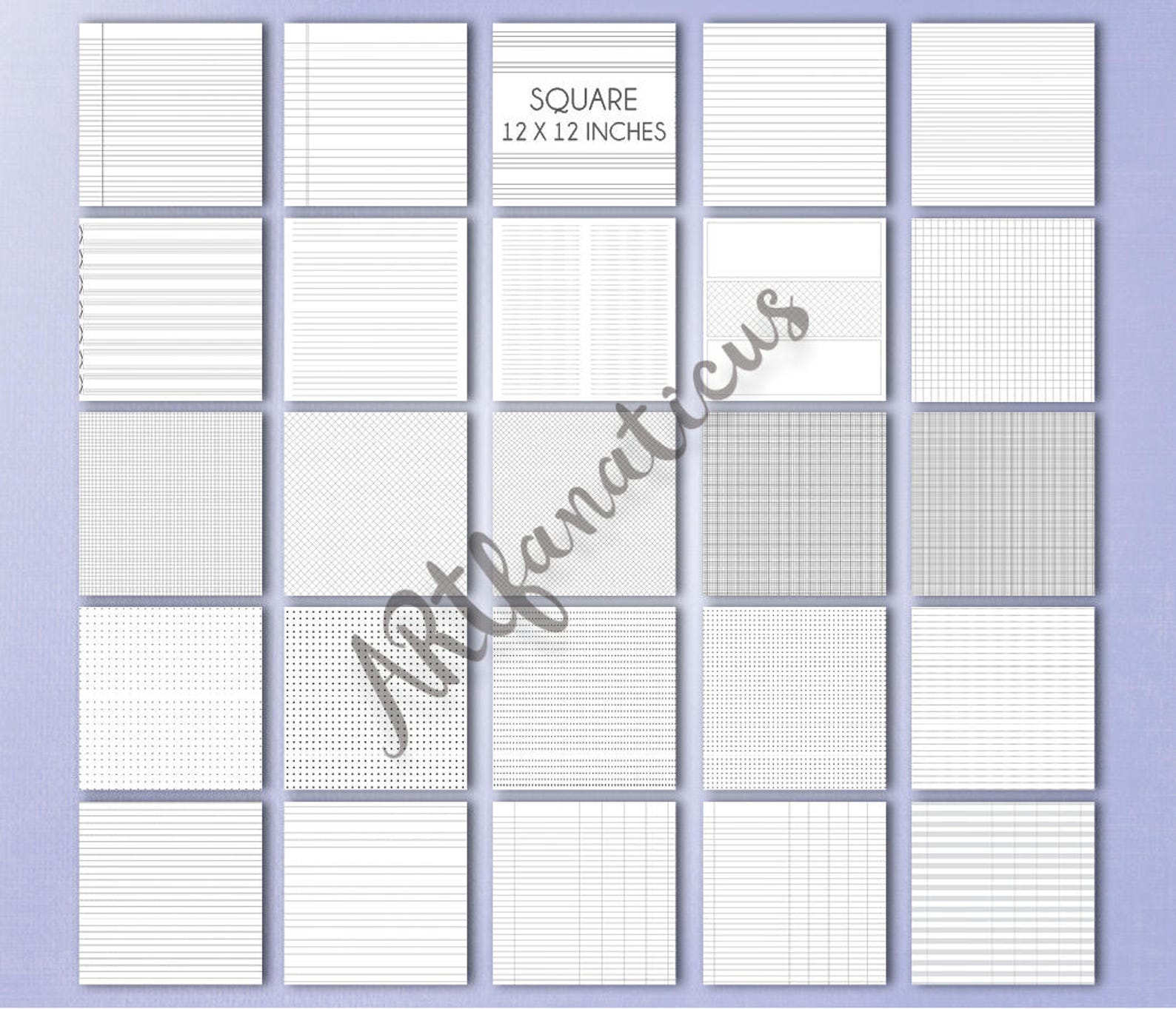 Digital Paper classic Journal Pages Digital Journal Pages, Lined, Grids, Graphs, Dots, Diary