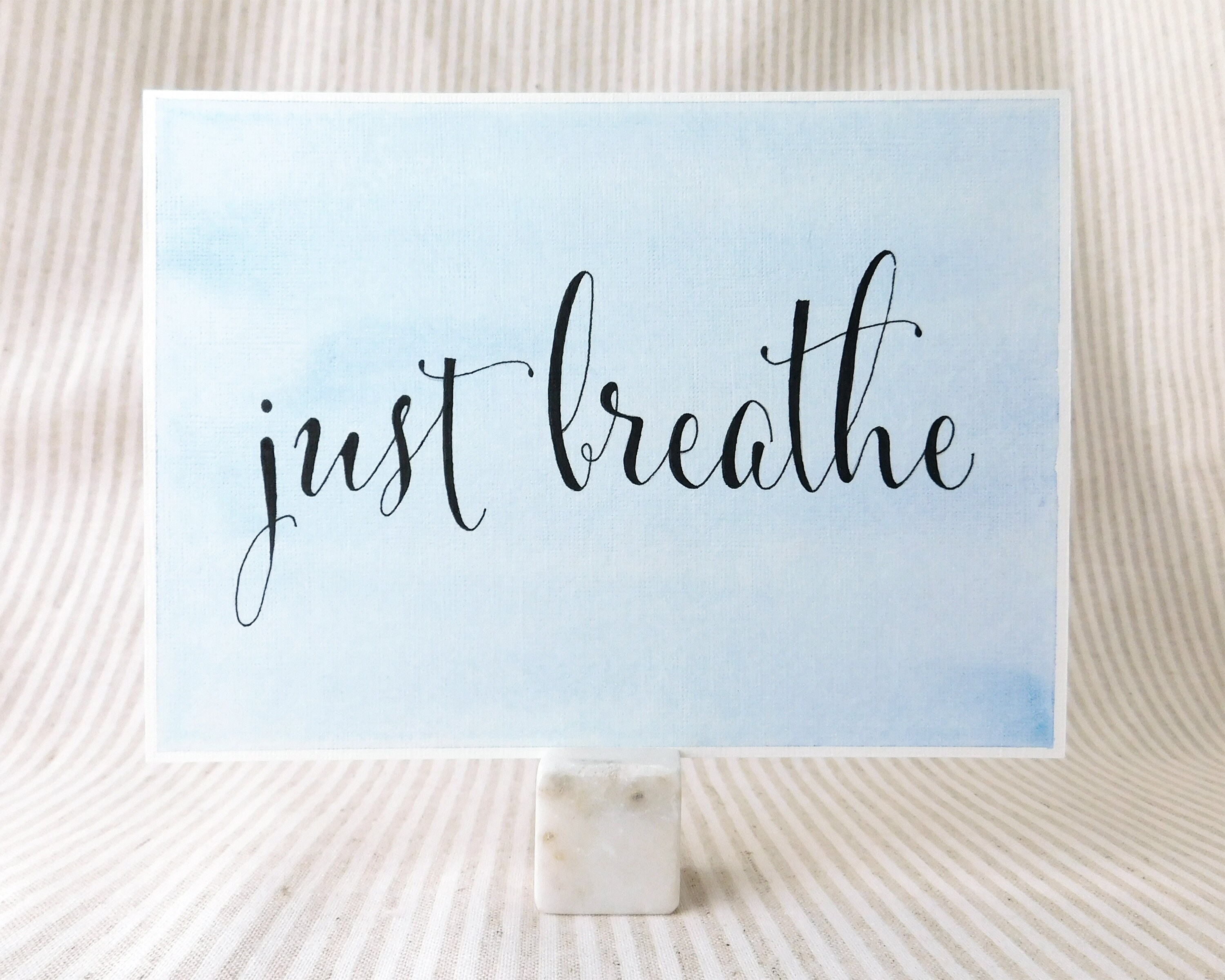 Just Breathe Art Framed Song Lyrics Mindfulness Gift Etsy