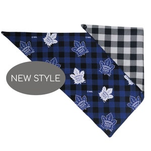 TORONTO MAPLE LEAFS - Reversible, Foldover, Tie & Snap Pet Bandana