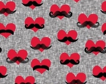 MUSTACHE HEARTS (Coming Soon) - Reversible, Slide Over-The-Collar Pet Bandana