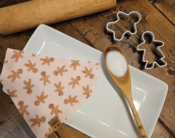 GINGERBREAD COOKIES - Reversible, Over-The-Collar Pet Bandana