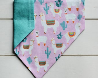 PRICKLY LLAMA - Reversible, Slide Over-The-Collar Pet Bandana