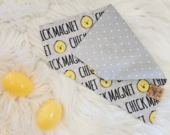 CHICK MAGNET - Reversible, Slide Over-The-Collar Pet Bandana