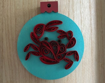 Quilled Crab  Ornament