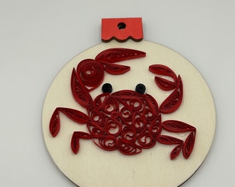 Quilled Crab  Ornament