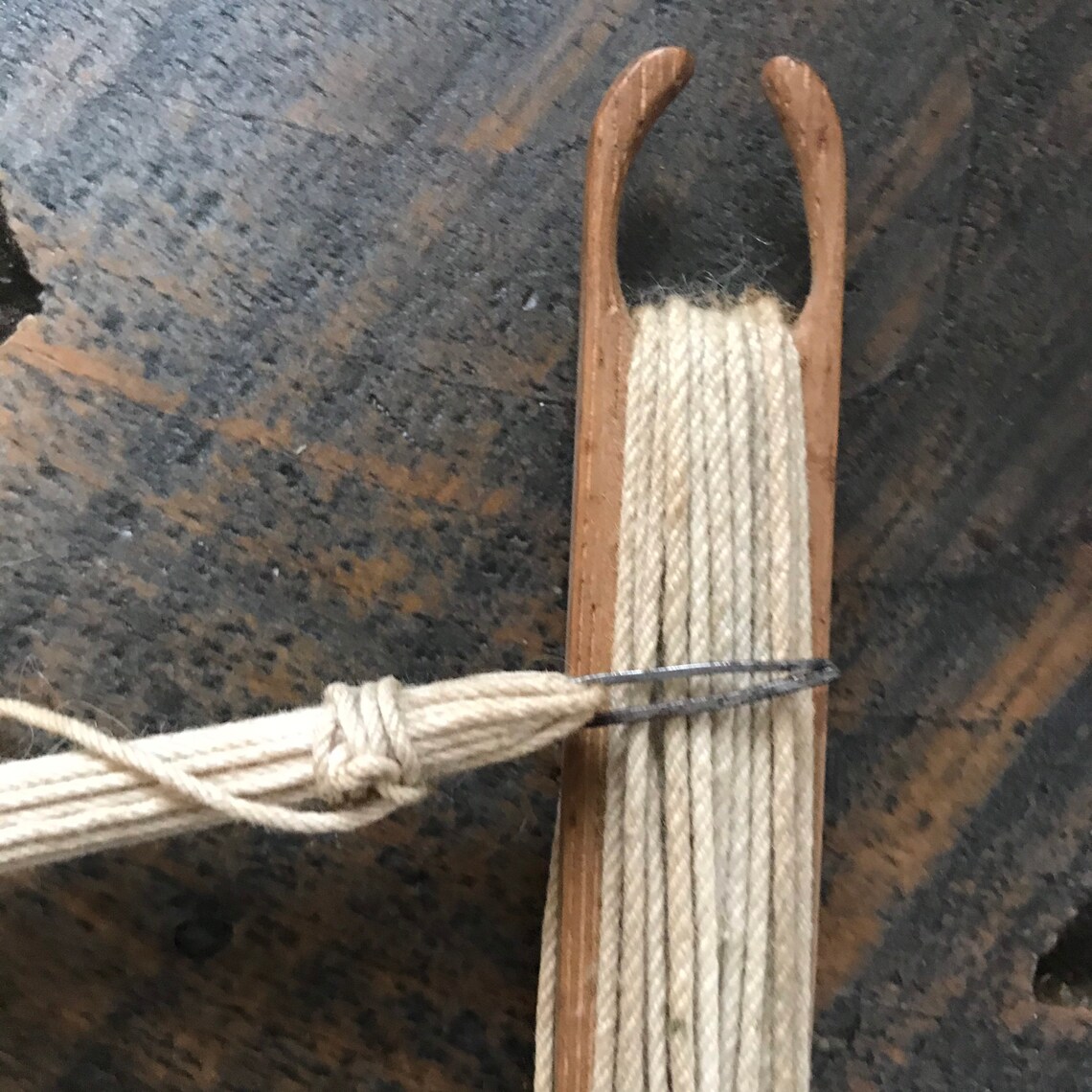 Pair of antique fish net needles hand carved from hickory Etsy