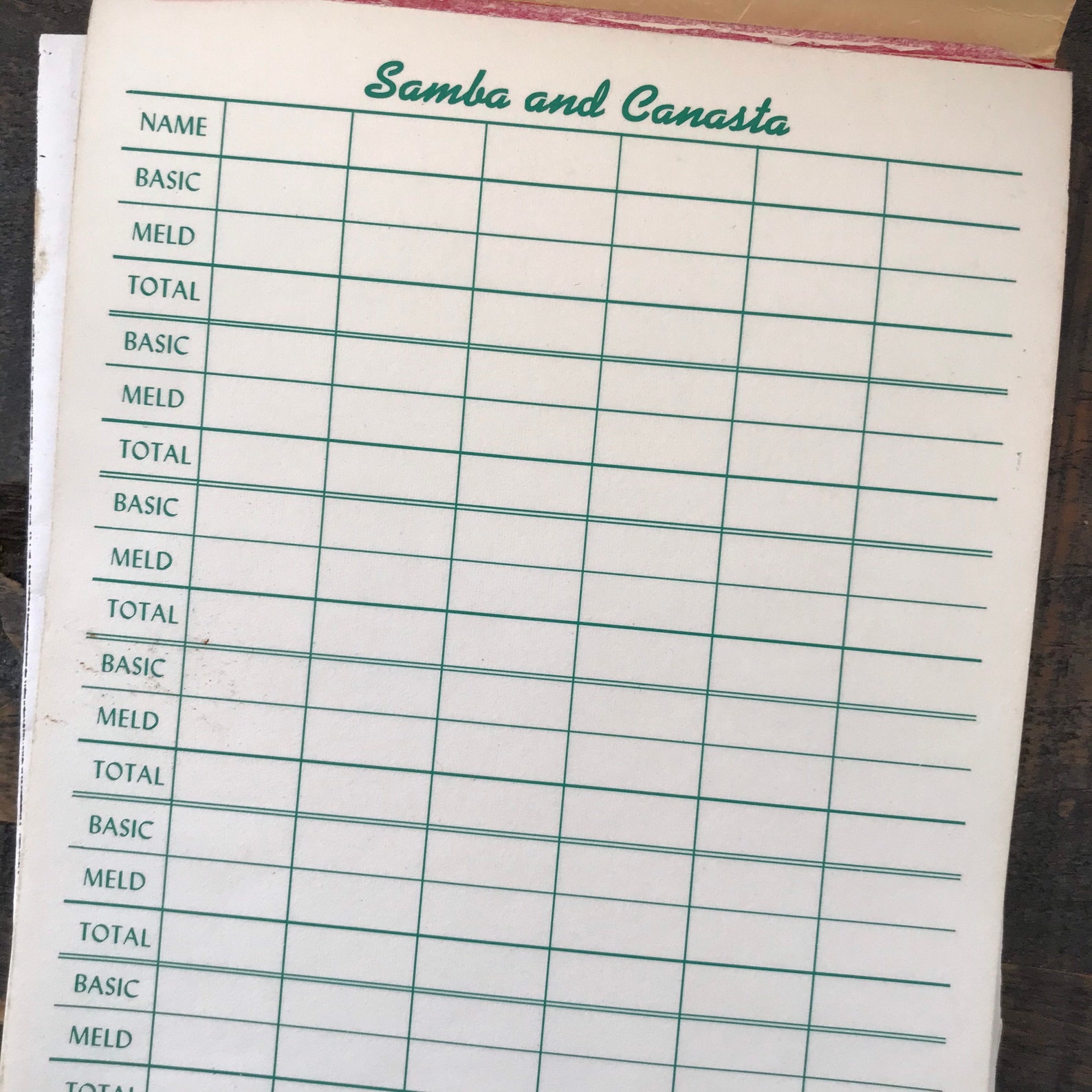 Vintage Samba And Canasta Score Pad Ephemera Mixed Media Etsy Vintage Samba And Canasta Score Pad Ephemera Mixed Media Etsy