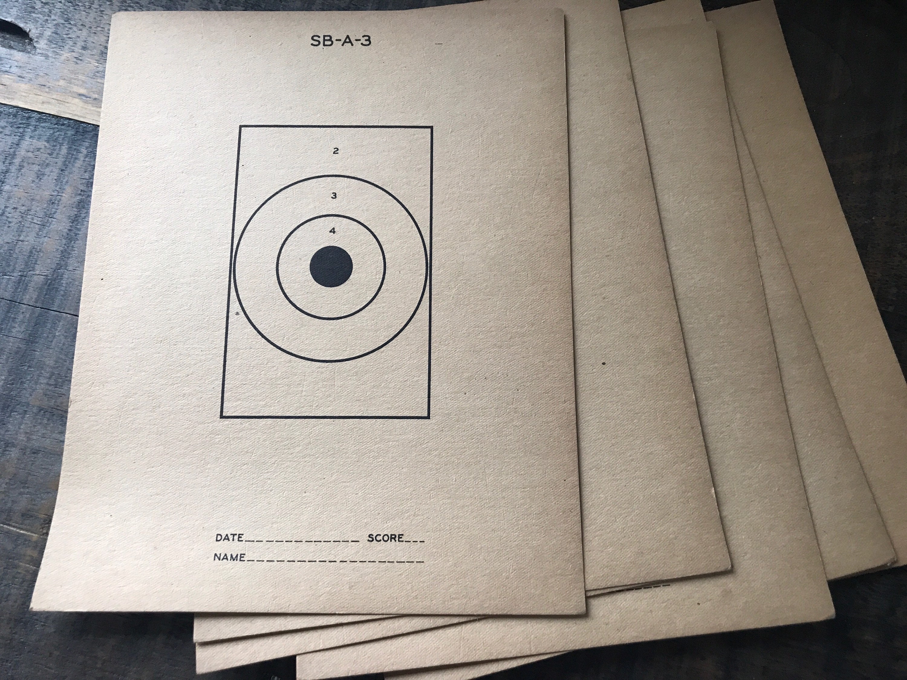 set of 5 vintage paper targets etsy