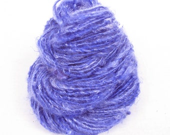 Handspun Single from Locks of 2nd Clip Kid Mohair hand dyed purple