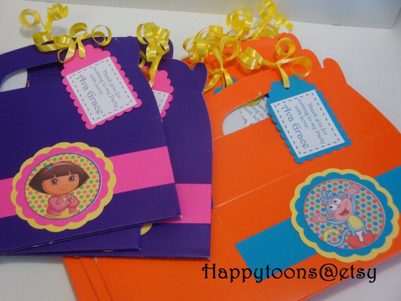 Dora the Explorer favor boxes set of 12. Birthday party Etsy
