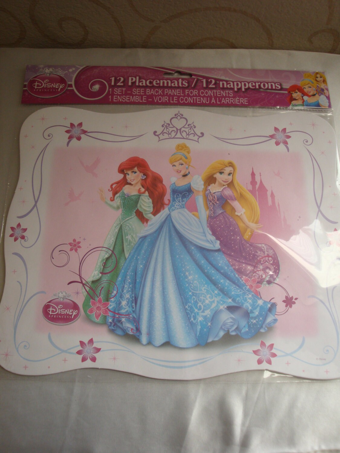 Disney princess placemats set of 12 Etsy