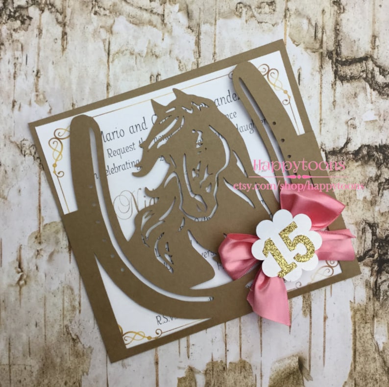 Invitación de vaquera invitación de Charra Quinceañera dulce | Etsy