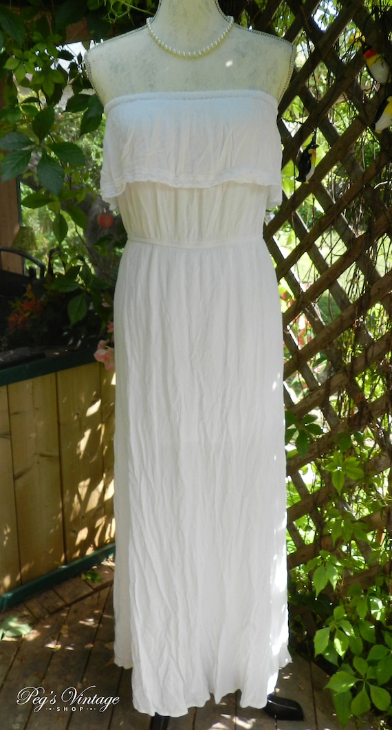 white gauze maxi dress