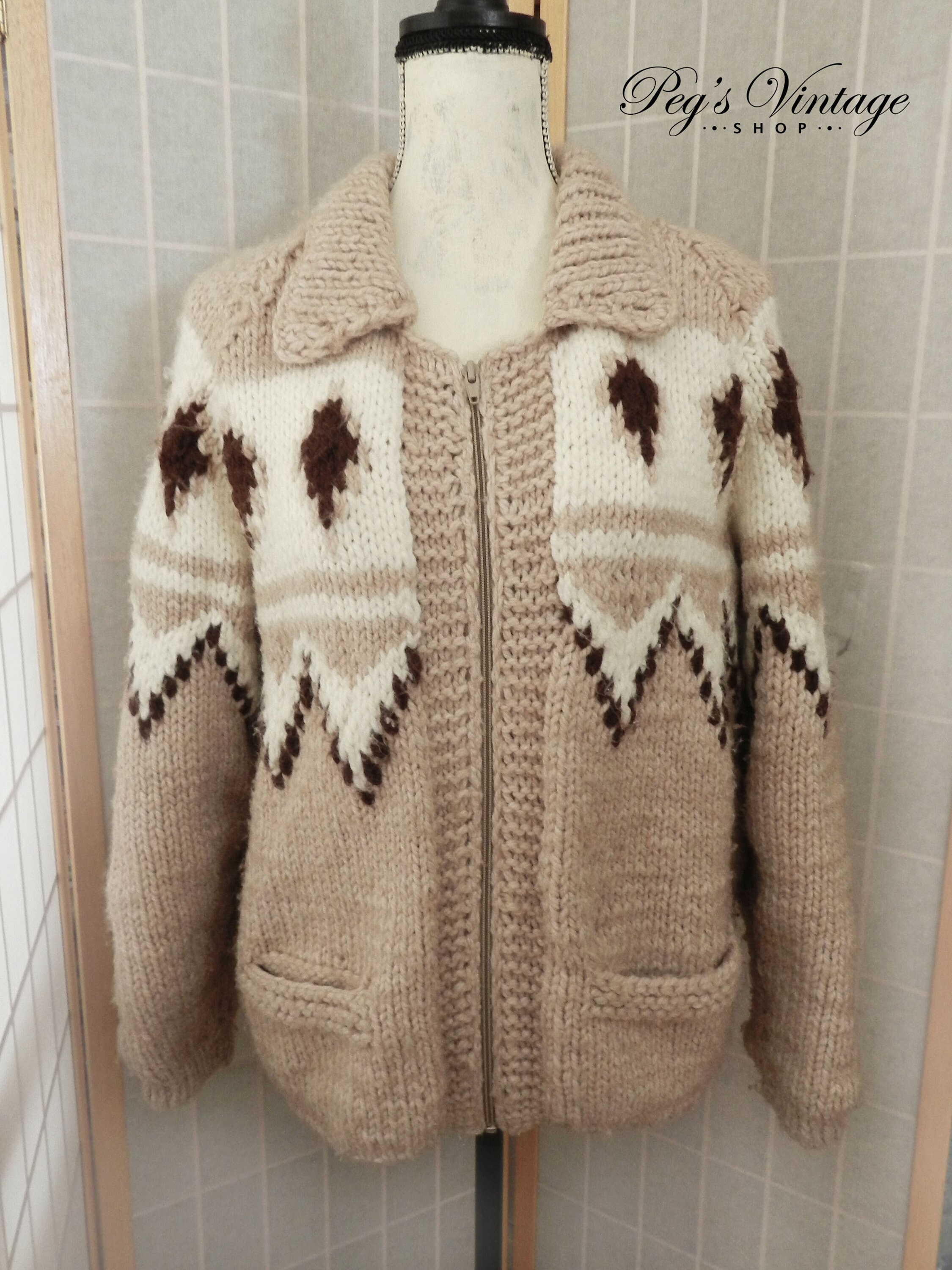 cable knit zipper sweater