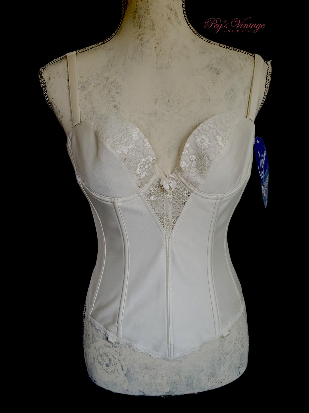 Vintage Va Bien Torsolette Lingerie Cream Lace Straps or - Etsy