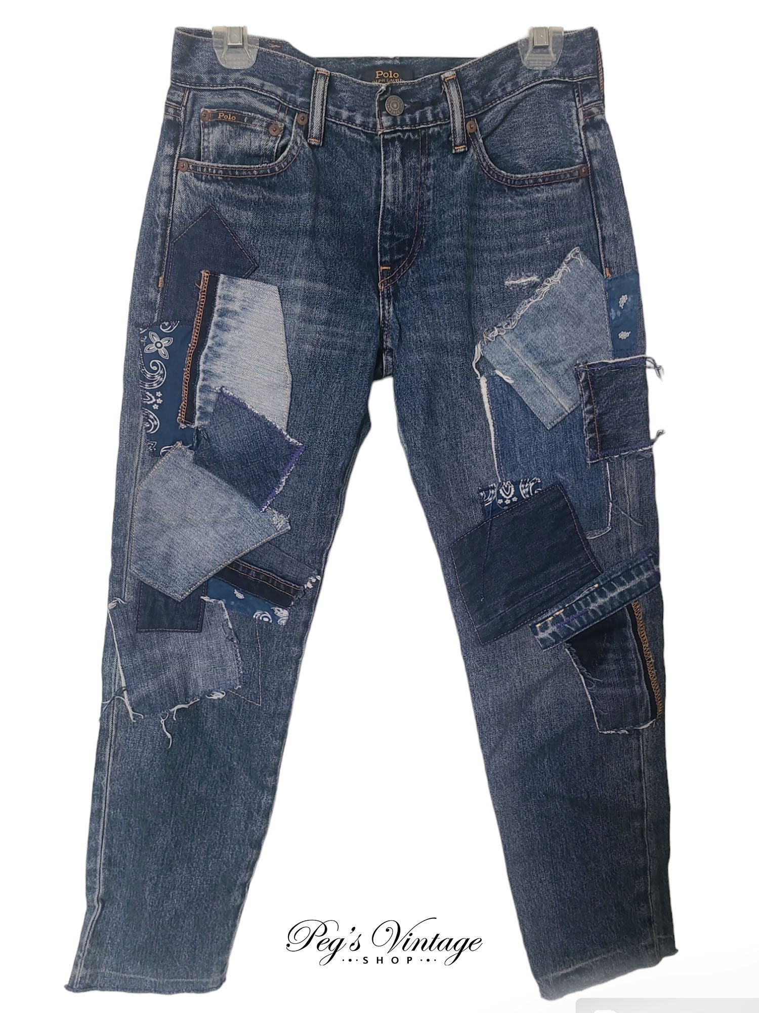 【Ralph Lauren】Relaxed Boyfriend Patchwork Jeans★セール Lauren Ralph Lauren Women's Patchwork Boyfriend Tapered
