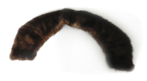 50's Brown Mink Fur Collar / Scarf Wrap / Detacha… - image 4