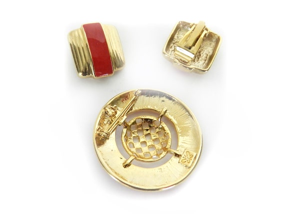 Ernst Bek Brooch/Pendant And Clip Earrings, "Rare… - image 3