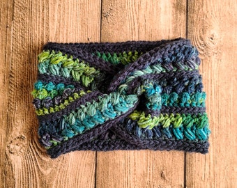 Crochet Women's CrissCross Earwarmer | Swamp Thing