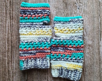 Crochet Fingerless Mittens | Snowy Roads Fingerless Mittens | Adult Sized Mittens | Women's Fingerless Mittens