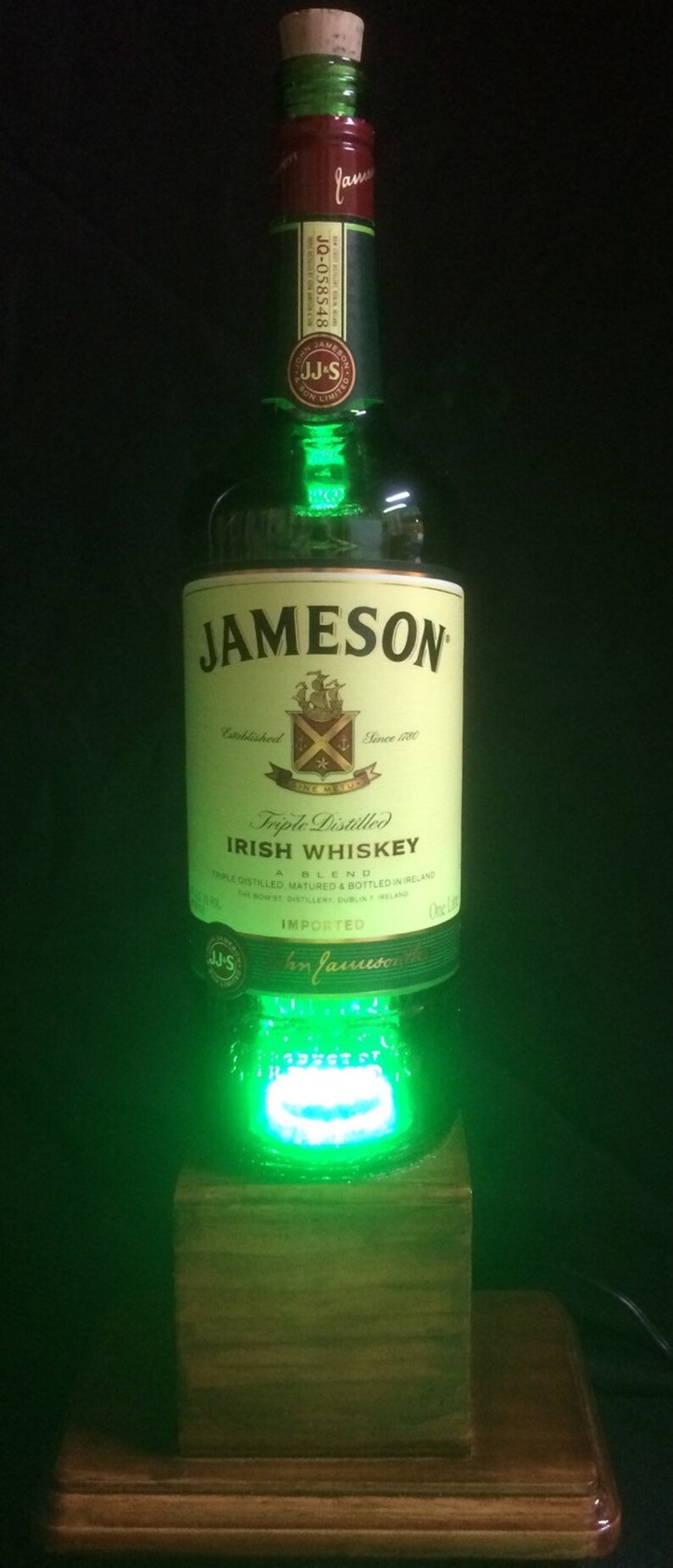 Download Green Glass Triple Distilled Irish Whiskey Bottle Lamp ... Yellowimages Mockups