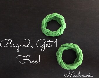 Braided Fabric Bracelets Chunky Jersey Cotton Jewelry