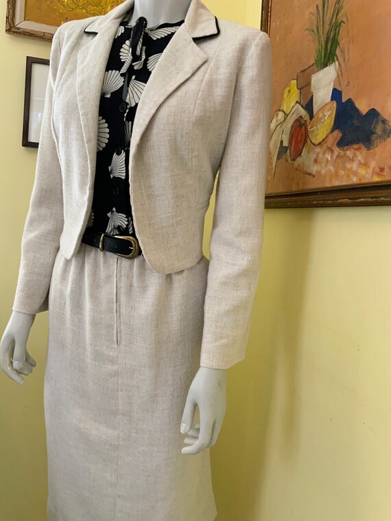 Vintage, Seashell Print, Ivory, Dress, Jacket & B… - image 9