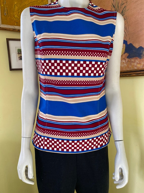 1970's, Two Tops, Bold Print, Acrylic Knit, Size … - image 10