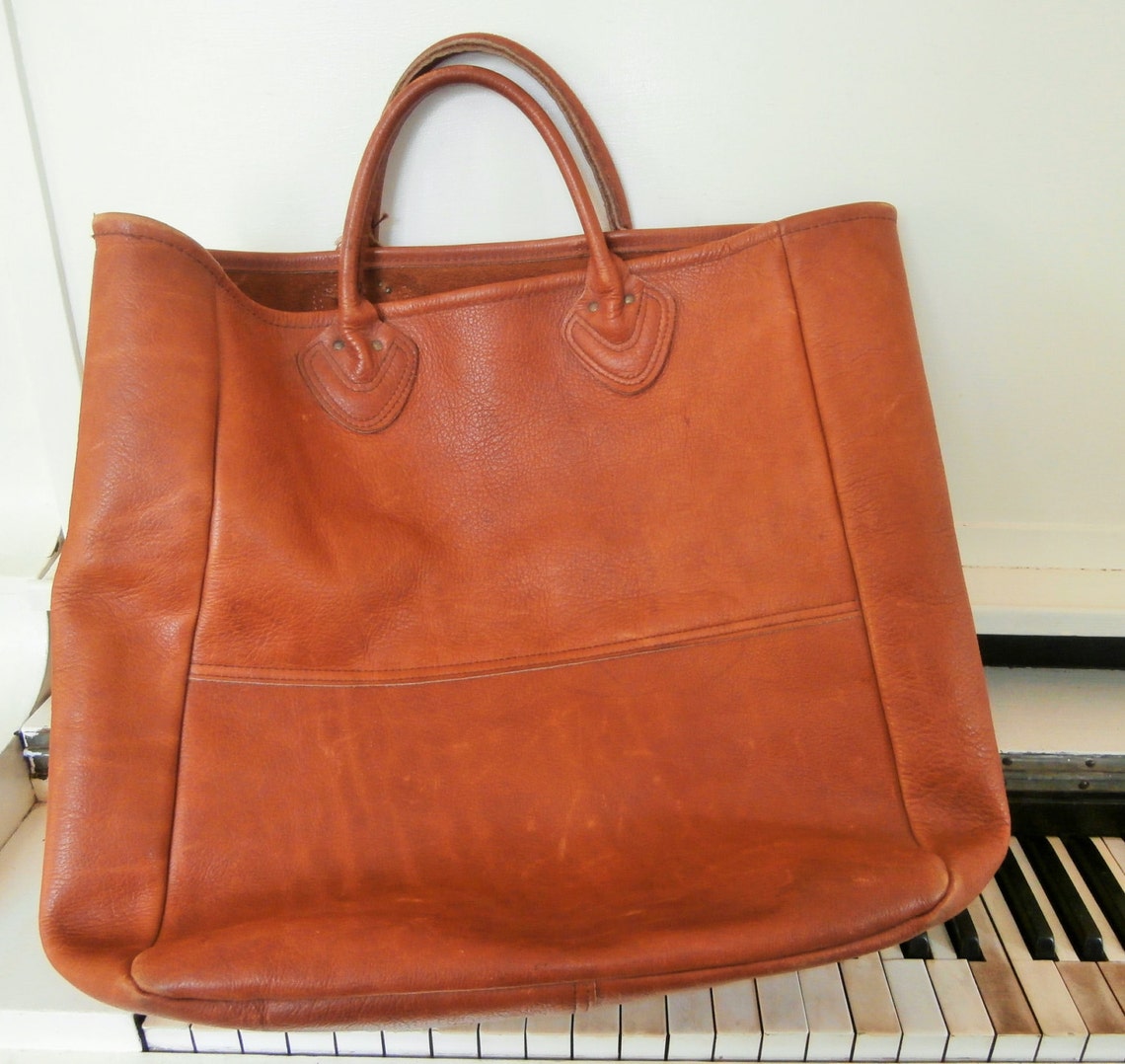 Reserved for ML L.L. Bean Tote Vintage Leather Bag Maine Etsy
