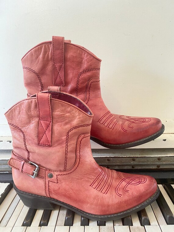 1990's, Franco SARTO, Pink Leather, Cowboy, Wester