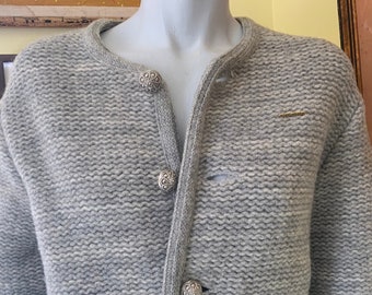 1980-90’s, GEIGER Tyrol, Wool, Sweater/Coat, made in Austria, size m