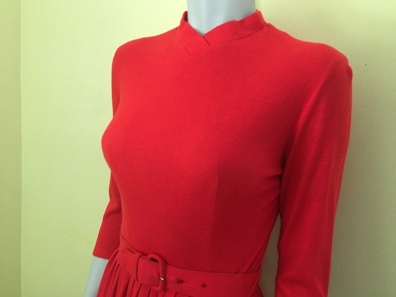 1960's Kerrybrooke Sears Roebuck Red Dress Belted | Etsy