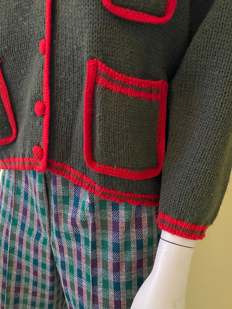 Preppy Cardigan Size XSS 100/% Wool Evan Picone SALE 1960-70/'s