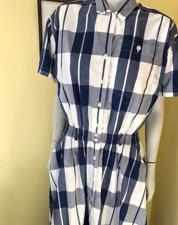 1980's-90's, LizSport, Dropped Waist, Cotton Plaid