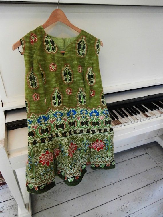 Vintage, Muslin, Lined, Skort, Romper Dress, Mini,