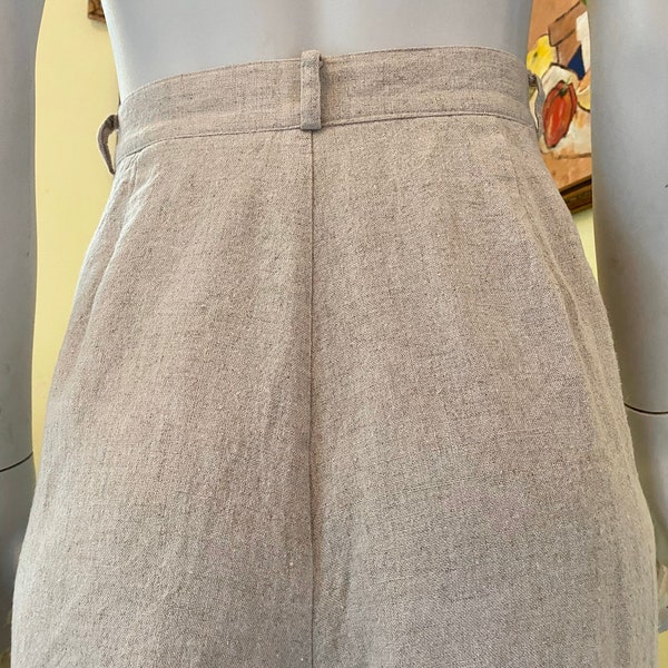 1980's, Super High Waisted, Linen/Rayon Shorts, Coldwater Creek, made in USA, size M/L